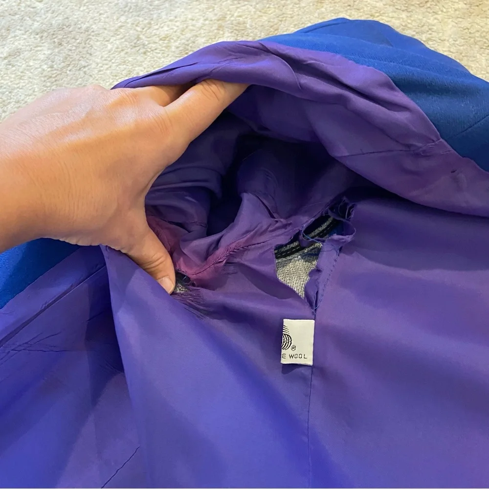 Vintage Christian Dior Le Suit Blazer Royal Blue Women's size 8